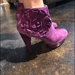 Steve Madden Purple Suede Booties